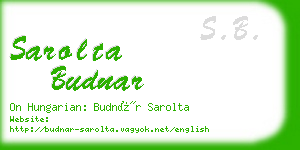 sarolta budnar business card